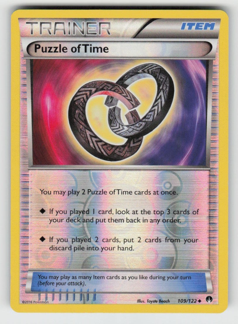 Reverse Holo Puzzle of Time 109/122 Uncommon BREAKpoint Near Mint