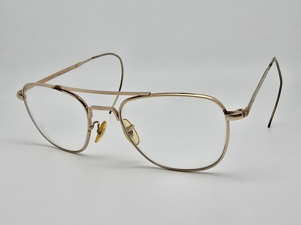 Gafas de sol American Optical AO Original Piloto Dorado Aviador Marco 51 mm Foto 3 de 4