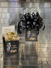 Happy Birthday Werthers Hard Caramel Candy Gift Basket-Box Wrapped & Black Bow