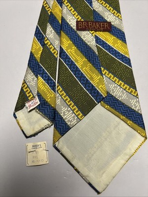 Vintage 1967 B R Baker Neck Tie New Old Stock With Original Tag!