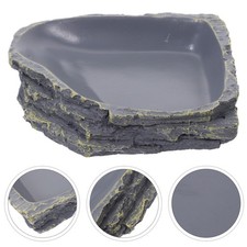 Reptile Water Food Dish Lizard Drinking Basin Feeder Bowl Hydration
