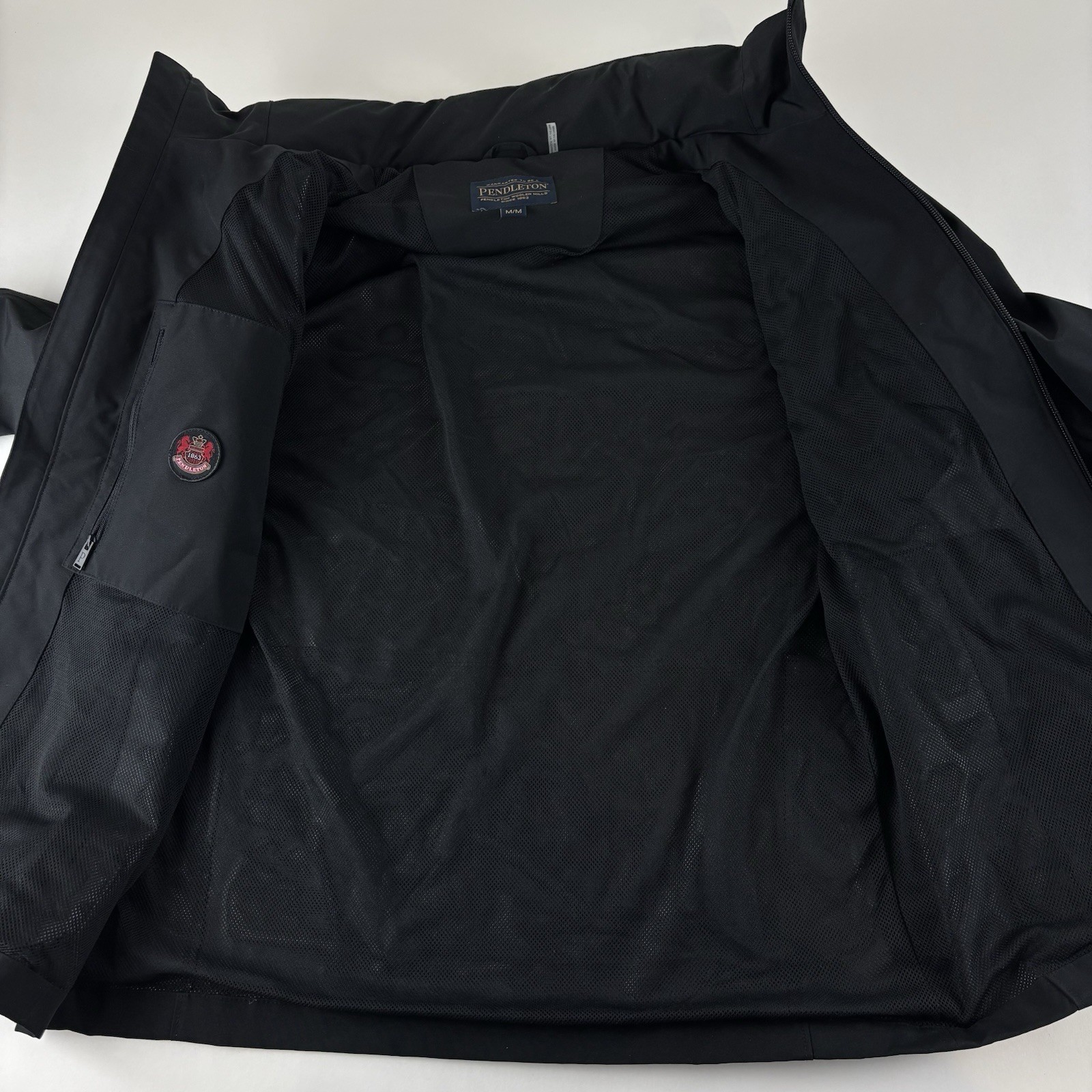 Pendleton SOLID BLACK SPORTSMAN Zip Windbreaker J… - image 10