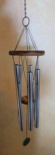 Woodstock Chimes 24-inch Aluminum Celtic Wind Chime for Outdoor, Green Agate