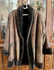 Vintage Reversible Faux Fur Mahogany Brown Coat, M/L, New W/out Tags. Super Warm