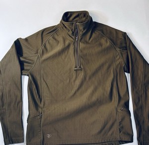Tru-Spec Brown Tactical Shirt 1/4 Zip Pullover Stretch Men’s Size Medium