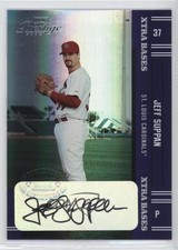 2005 Playoff Prestige Xtra Bases Purple Auto 3/50 Jeff Suppan #98 Auto 2a8