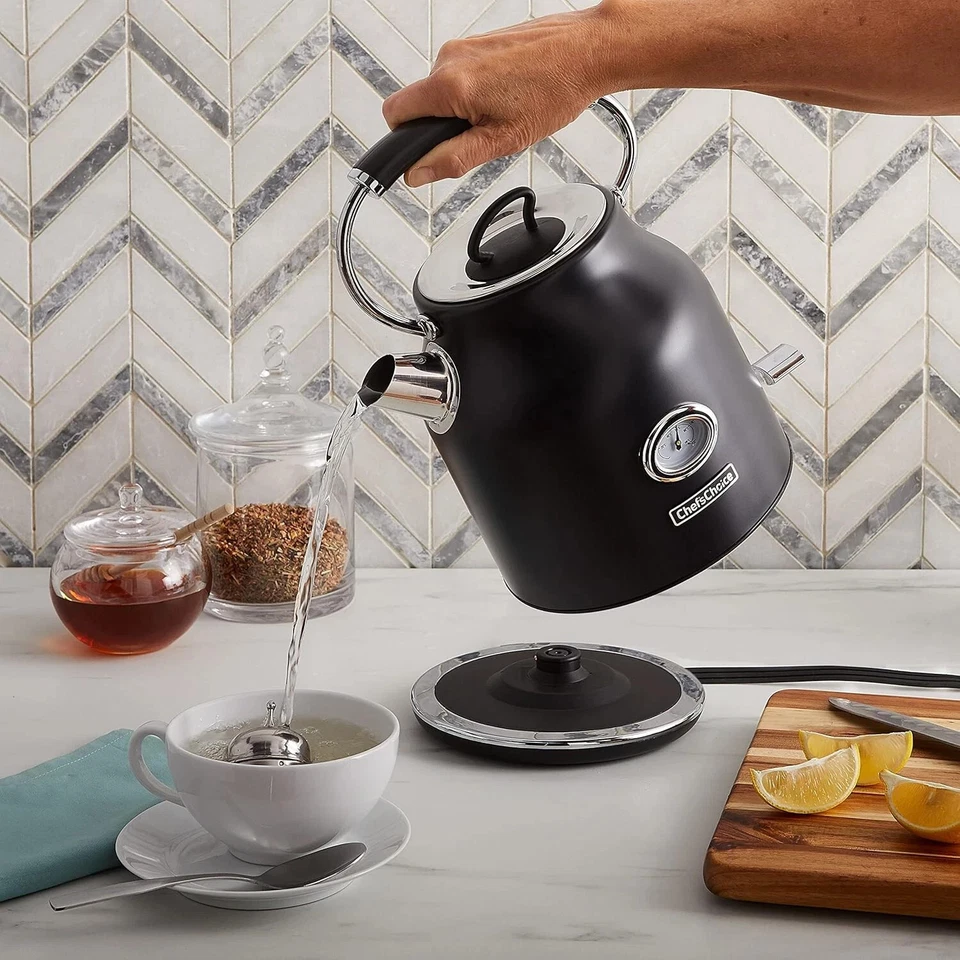 Hervidor eléctrico Chef'sChoice Gourmezza acero inoxidable 1500 vatios apagado automático Foto 2 de 4