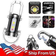 Portable Rechargeable Bright Keychain Flashlight Phone Charger,Emboadlie Mode AE