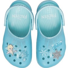 Disney Crocs Frozen Elsa Classic Clog Blue Toddler Girls NWT Size J3