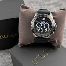 BULOVA Marine Star A Grey Dial Textured Dial Chronograph Men's Watch 98B259