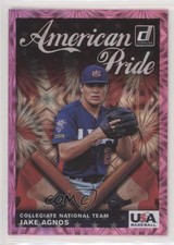 2019 Panini Donruss American Pride Pink Firework Jake Agnos #AP12 3a3