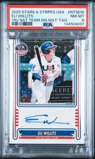 2025 Panini USA Stars & Stripes ELI WILLITS mat TAG AUTO Autograph RC 2/3 PSA 8