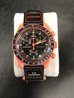 Swatch×OMEGA Watch Speedmaster Mission on Earth LAVA SO330100 Black Dial Quartz