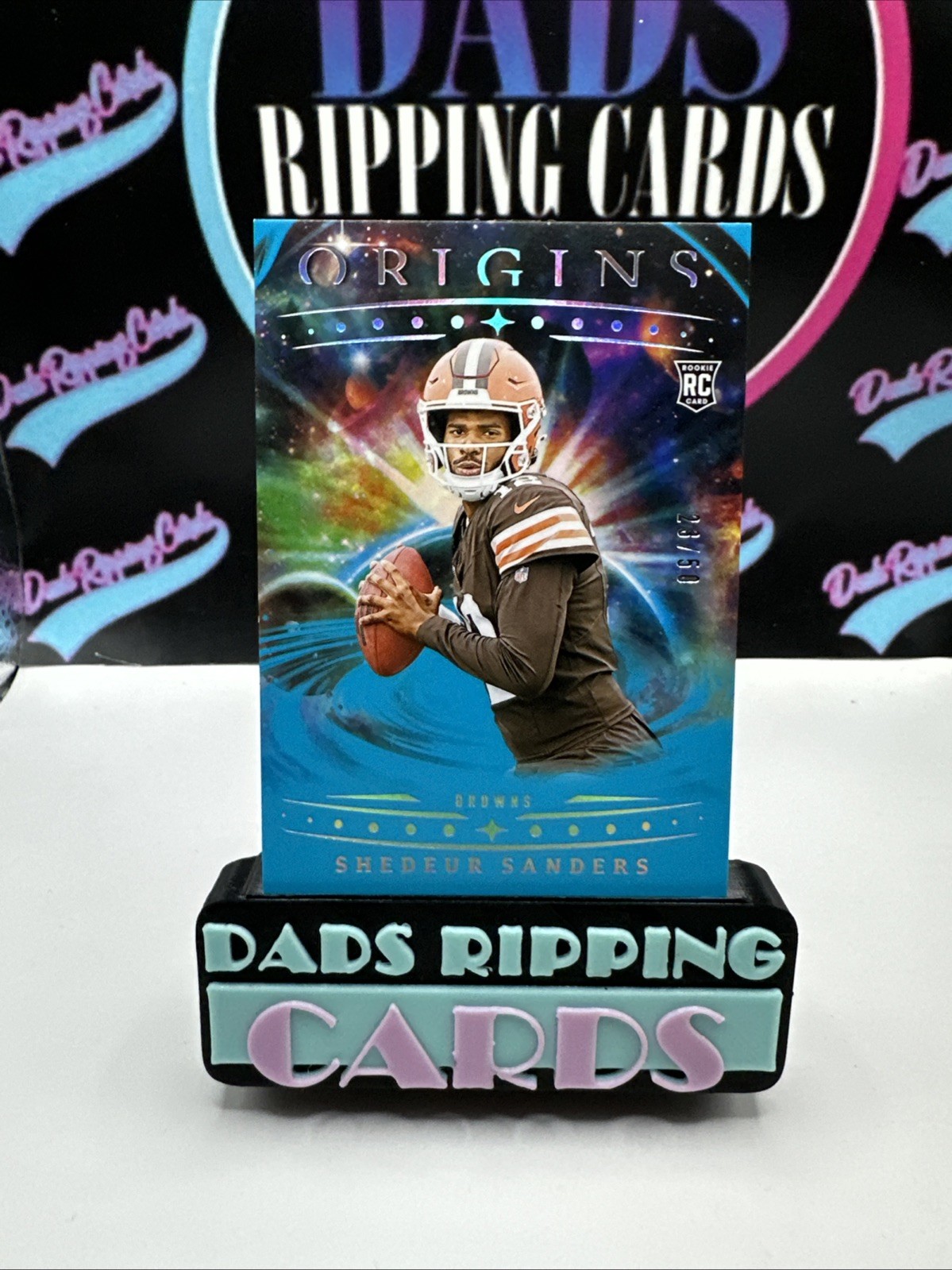 2025 Panini Origins Shedeur Sanders RC #107 Turquoise /50 Cleveland Browns