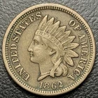 1862 Indian Head Cent Penny IHC Copper-Nickel Choice Original VF Full LIBERTY