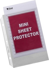 Top Loading Heavyweight Poly Sheet Protectors Clear Mini Size 8.5 x 5.5 Inches