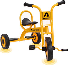 Preschool Kids Tricycle for Rider Age 3-5, Durable Metal Pedal Trike for Boys Gi