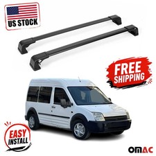 For 2010-2013 Ford Transit Connect Roof Rack Cross Bars Carrier Alu Black 2pcs For 2010-2013 Ford Transit Connect Roof Rack Cross Bars Carrier Alu Black 2pcs