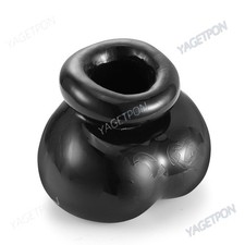 Black Silicone Ball Stretcher Enhancer For Male