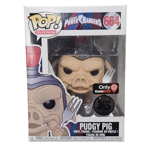 Funko Pop Television Power Rangers MMPR Pudgy Pig #664 GameStop Exclusive 2018