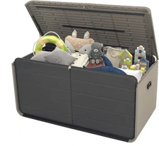 Domi 160 Gallon Resin Outdoor Storage Deck Box Waterproof w/Lockable