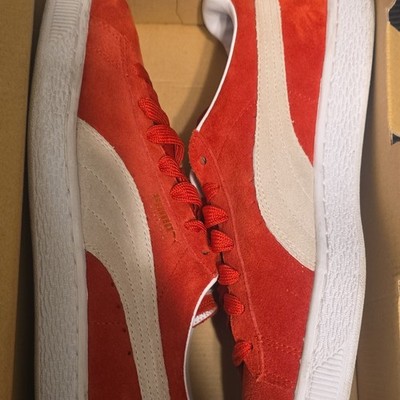 PUMA Suede Classic+ Red White Men's Sneakers US 10.5 EUR 44 352634 65