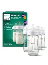Philips Avent Glass Natural Response Baby Bottles 8oz Flow 3 4 Pack
