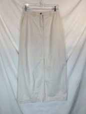 Eddie Bauer Straight Denim Maxi Skirt Solid Beige Contemporary Chic Size 6