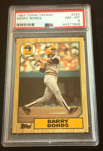 1987 TOPPS TIFFANY #320 BARRY BONDS PSA 8 ROOKIE RC CENTERED HOME RUN KING