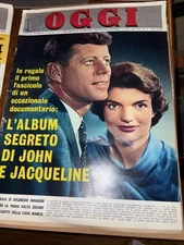 Vintage 1964 Oggi Italian Magazine: JFK John F Kennedy Jacqueline Secret Album