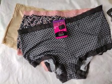 3 PACK MAIDENFORM 2XL ASSORTED COLORS BOYSHORT PANTIES DM3760 FABULOUS FIT NWT