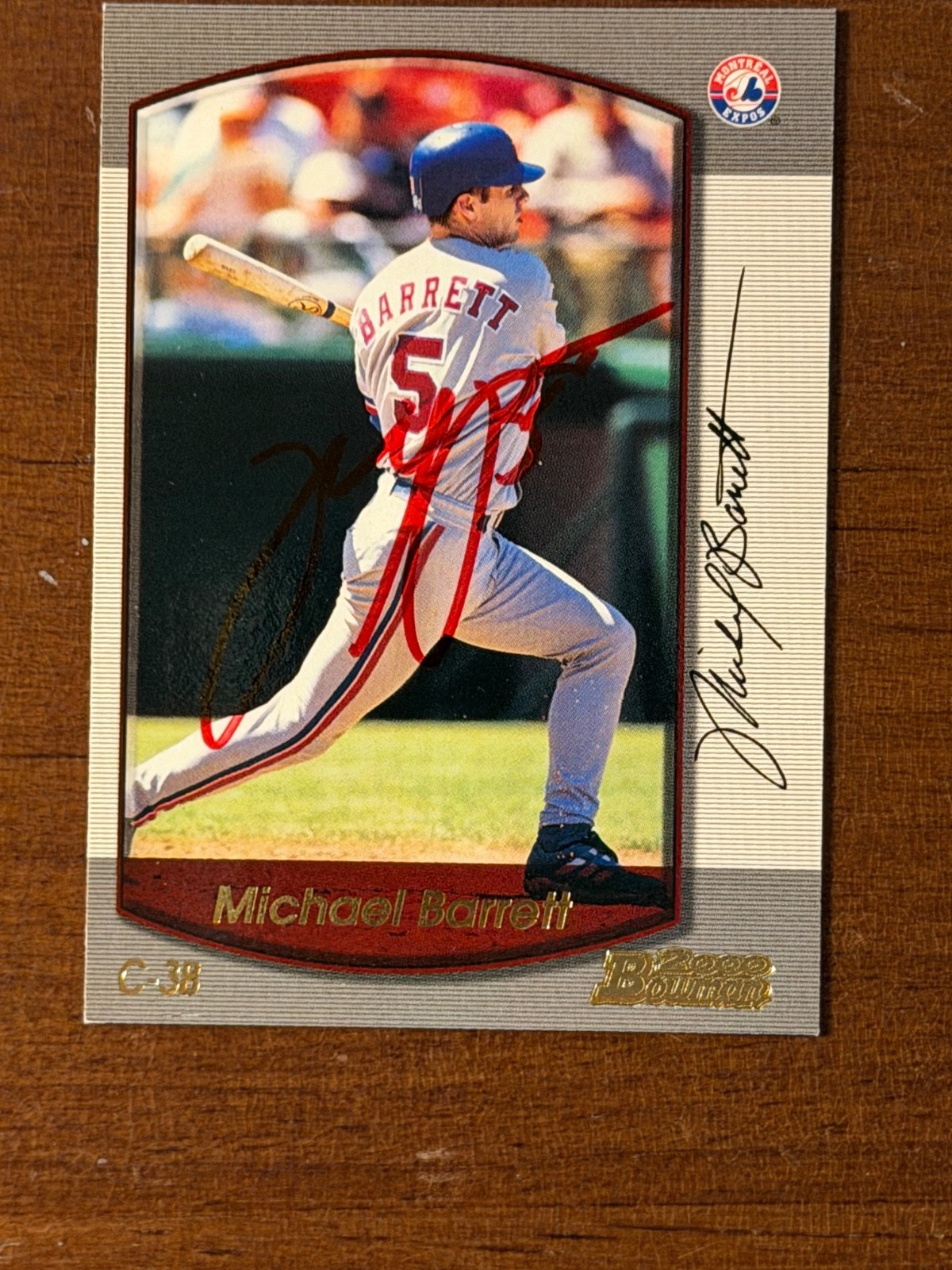 Signed 2000 Bowman - Michael Barrett #126