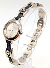 Guess Women's Watch 20mm Silver Tone with Black G55751L New Battery