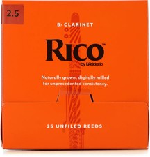 D'Addario Rico Bb Clarinet Reeds - 2.5, 25-pack