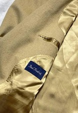 Men Paul Fredrick Blazer Beige Wool 42 / XL / 50