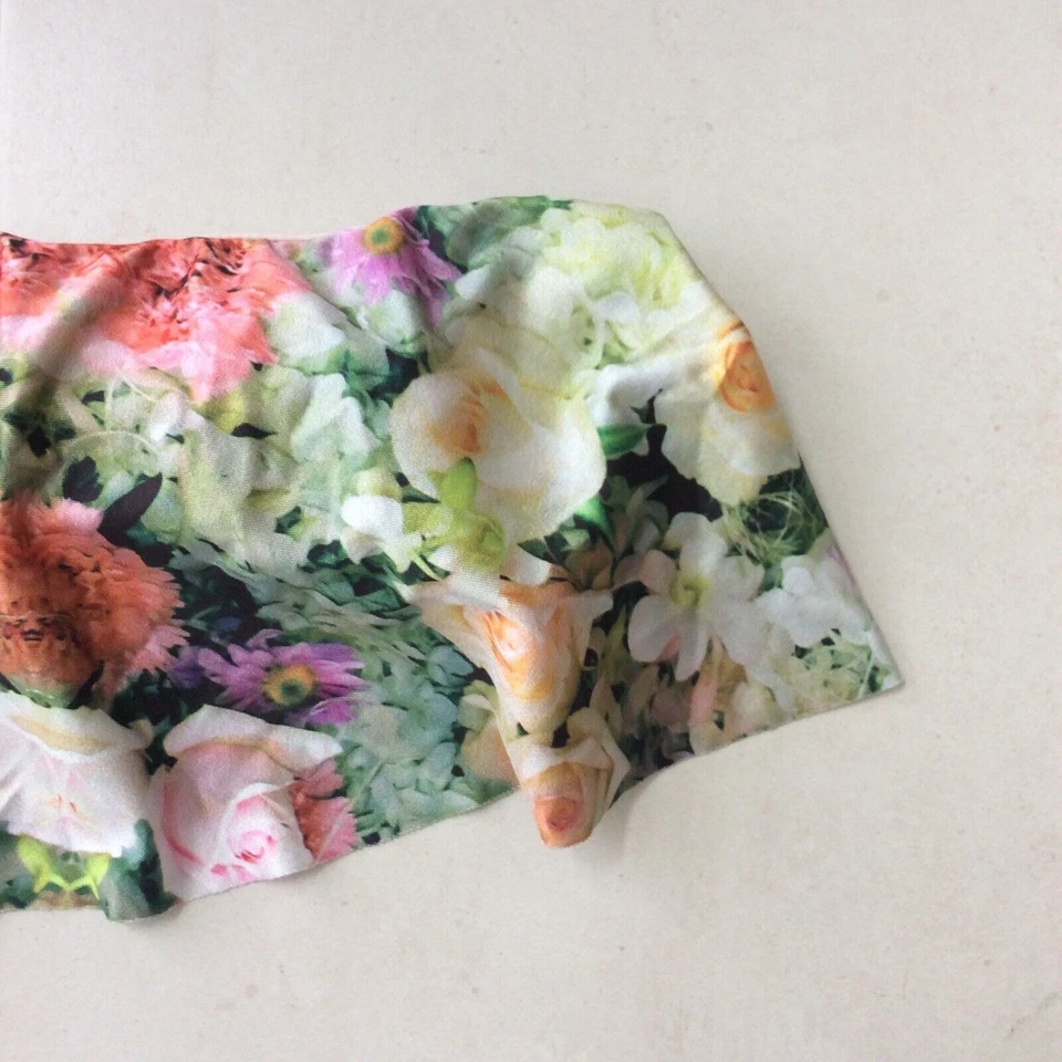 Top de bikini WildFox para mujer talla S sin tirantes pared de hadas floral traje de baño nuevo con etiquetas Foto 2 de 4