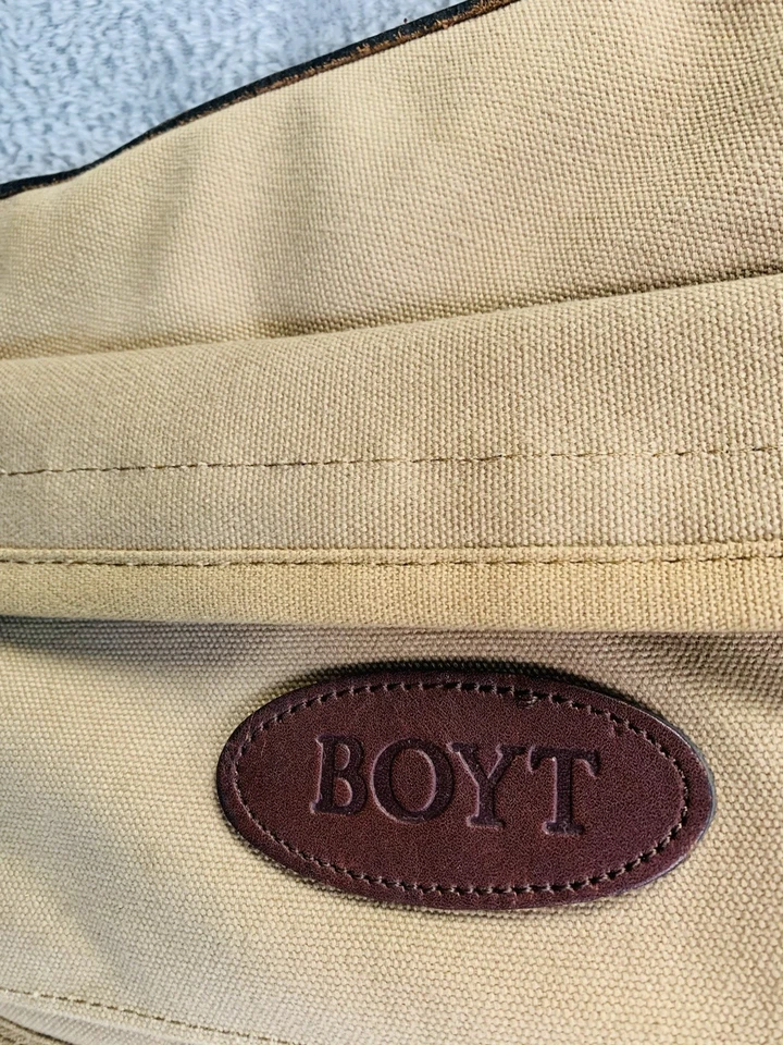 "Vt Boyt 46"" Estuche para pistola de cuero de lona acolchada con alcance para rifle tostado/verde con bolsillo" Foto 3 de 4