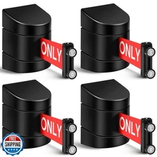 Barydat 16.4 ft Magnetic Retractable Wall Mount Barrier, Crowd Co