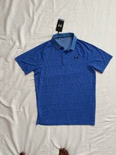 NEW Under Armour UA Iso-Chill Heather Polo Blue 1377294 Size Mens Small UA SHIRT