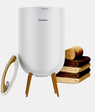 Gamohome Electric Towel Warmer White with Wooden Legs Suitable for Towels