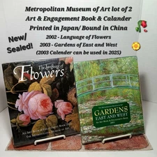 Metropolitan Museum of Art Of Flowers Gardens East West Book  Calendar '02 '03
