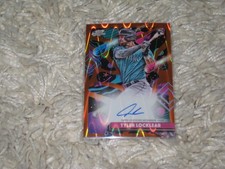 2025 Topps Chrome Cosmic Tyler Locklear Orange Refractor Auto Rookie RC #/25