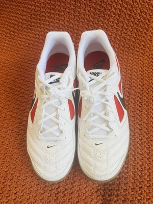 Nike Gato White Red Black Gum Low Top Soccer Sneakers Lace Up Rubber Outsole