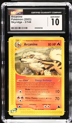 Arcanine graded CGC 10 for sale on eBay