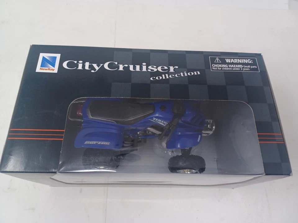 New Ray CityCruiser Collection Yamaha 660R Raptor in Blue 1:12 diecast - Image 4 of 4