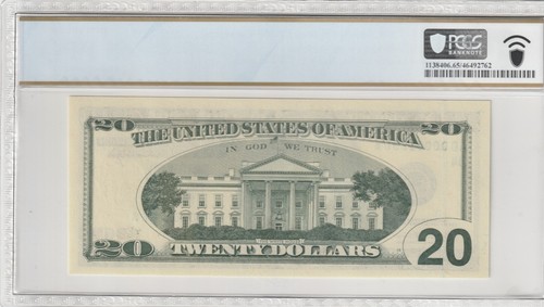 $20 1996 FRN Fr# 2083-D ADA Block PCGS Gem UNC 65 PPQ Cleveland Low Serial # - Picture 2 of 2