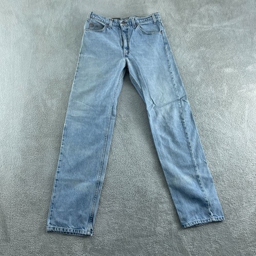 Vintage Levis 505 Regular Fit Straight Leg Jeans W34 L34 Light Wash Denim 1503