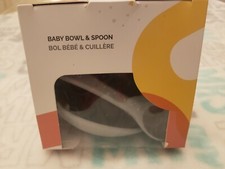 Oribel Baby Bowl And Spoon Set Silicone Suction Earl Grey