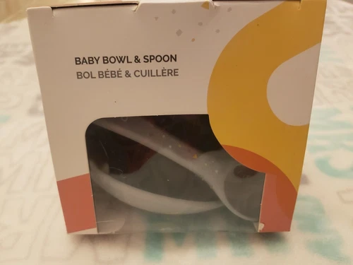 Oribel Baby Bowl And Spoon Set Silicone Suction Earl Grey