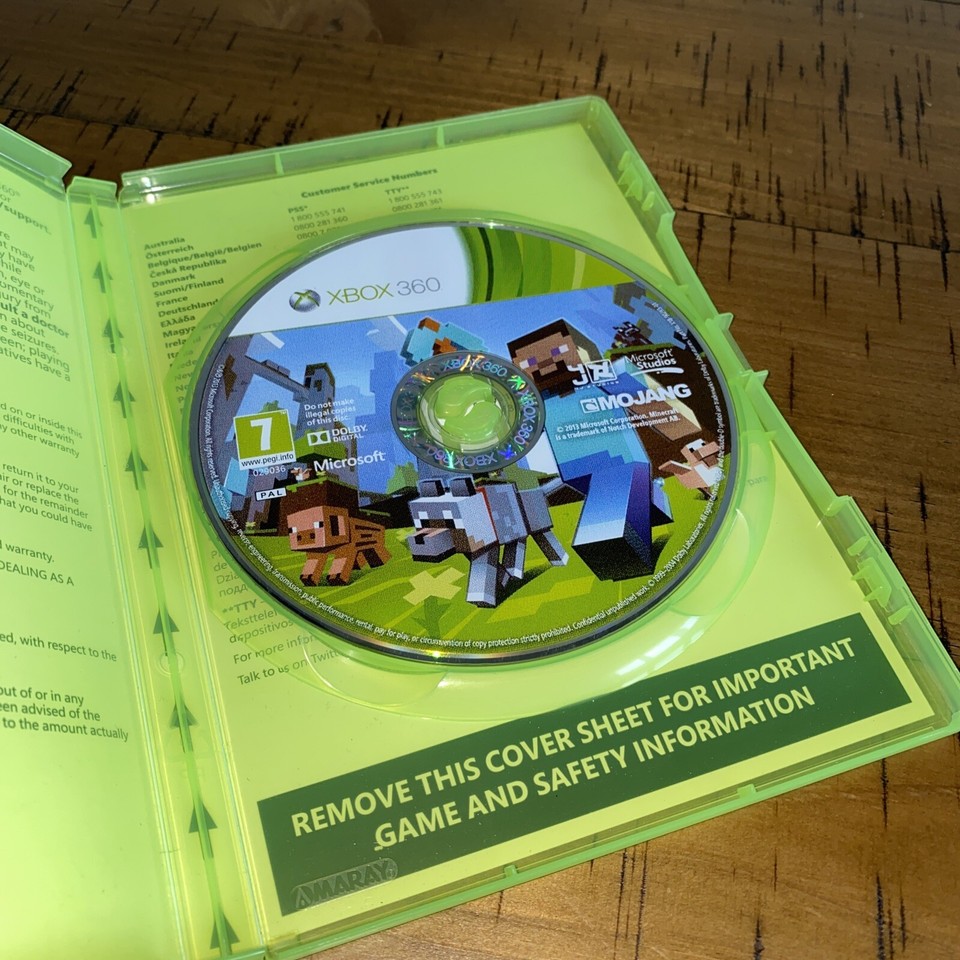 Minecraft Xbox 360 Minecraft Game Good Condition PAL Boxed Working